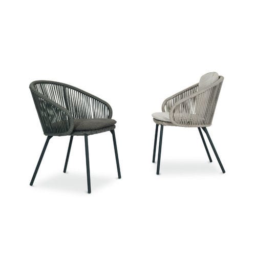 Sedia da giardino contemporanea - BASIL - FISCHER MÖBEL - da esterno / in corda / in fibre sintetiche