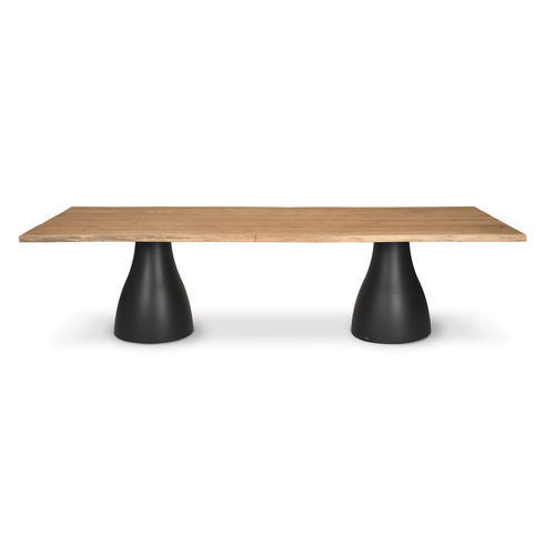 Tavolo design - MONROE - FISCHER MÖBEL - in teak / con supporto in alluminio / rettangolare