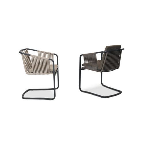 Sedia da giardino contemporanea - SUITE - FISCHER MÖBEL - da esterno / in corda / con supporto in acciaio inossidabile