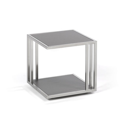 Tavolo d'appoggio contemporaneo - SUITE LOUNGE - FISCHER MÖBEL - in ceramica / con supporto in acciaio inossidabile / rettangolare