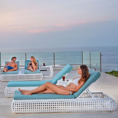 Lettino prendisole contemporaneo - DYNASTY - SKY LINE DESIGN - in Sunbrella® / in fibre sintetiche / outdoor