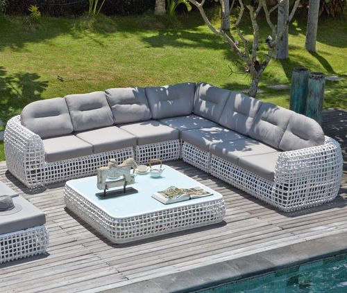 Divano modulare - DYNASTY - SKY LINE DESIGN - d'angolo / contemporaneo / da giardino