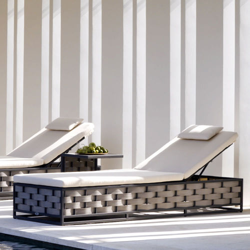 Lettino prendisole contemporaneo - BANDIDO  - SKY LINE DESIGN - in tessuto / in alluminio / con schienale regolabile