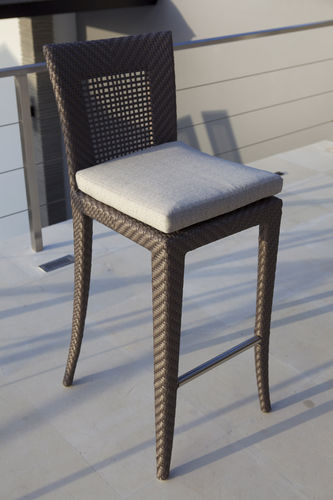 Sedia alta contemporanea - MADISON  - SKY LINE DESIGN - da esterno / in tessuto / con supporto in resina intrecciata