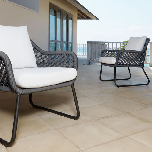 Poltrona contemporanea - KONA  - SKY LINE DESIGN - in tessuto / in corda / in metallo