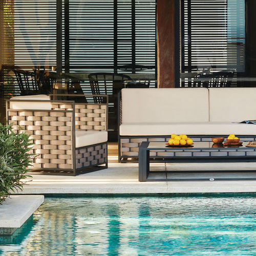 Poltrona contemporanea - BANDIDO  - SKY LINE DESIGN - in tessuto / in metallo / beige
