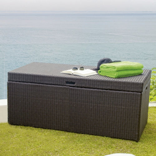 Cassapanca contemporanea - CUATRO  - SKY LINE DESIGN - da esterno / in resina intrecciata