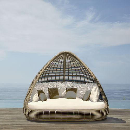 Letto da giardino a baldacchino - SHADE KUBU - SKY LINE DESIGN - matrimoniale / contemporaneo / in tessuto