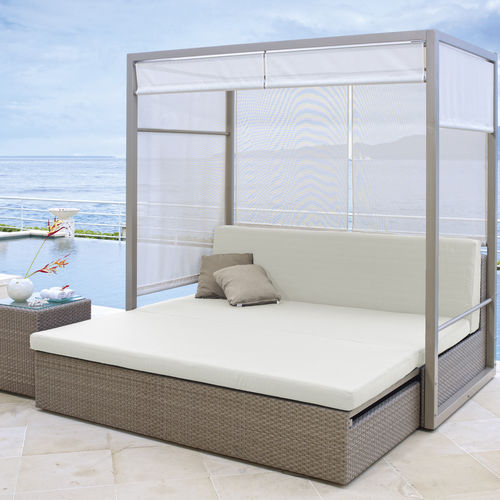 Letto da giardino a baldacchino - COAST  - SKY LINE DESIGN - matrimoniale / contemporaneo / modulare