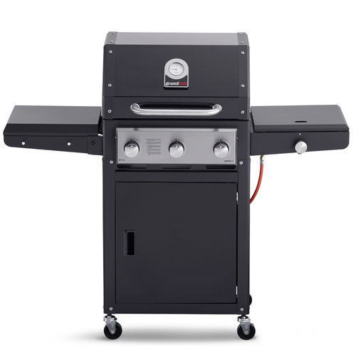 Barbecue a gas - Xenon 3 - GRAND HALL - con rotelle / in ghisa / in acciaio inossidabile