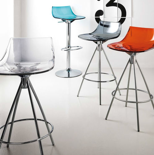 Sedia alta contemporanea - FLASH - SCAVOLINI - da interno / in copolimero / con supporto in metallo cromato