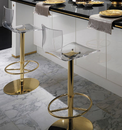 Sedia alta contemporanea - DELUXE - SCAVOLINI - da interno / in metacrilato / con supporto in metallo