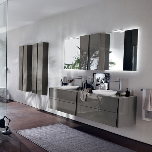 Bagno contemporaneo - LAGU - SCAVOLINI - in legno / in vetro / in composito
