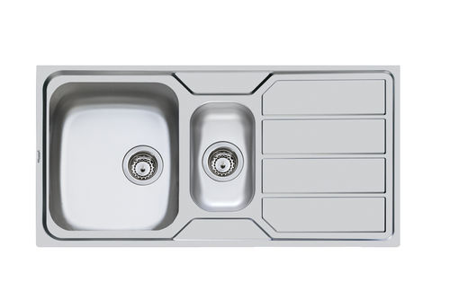 Lavello a 2 vasche - S1000 97.1,5V.3,5".STD - 1197 16* - Foster spa - con gocciolatoio / in acciaio inossidabile / da incasso