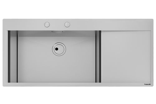 Lavello a 1 vasca - NEW WAVE 116.1V.FT - 1416 00* - Foster spa - con gocciolatoio / in acciaio inossidabile / da incasso