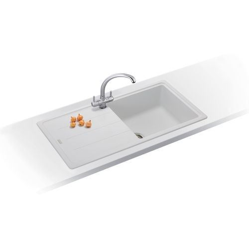 Lavello a 1 vasca - Basis BFG 611-970 REV - FRANKE HOME SOLUTIONS - con gocciolatoio / in granito / da incasso