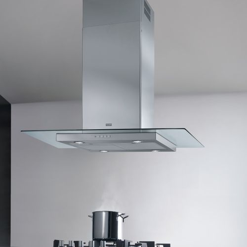 Cappa a isola - T-Glass 90 FGL 925 I XS NP - FRANKE HOME SOLUTIONS - con condotto / con illuminazione integrata / classe B