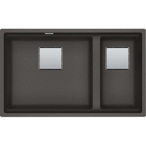 Lavello a 2 vasche - Kubus KNG 120-46-21 Slate - FRANKE HOME SOLUTIONS - senza gocciolatoio / in granito / sottotop