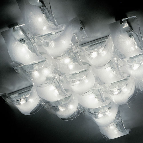Plafoniera contemporanea - CLOUD - Av Mazzega - rettangolare / in vetro / LED