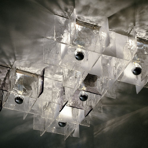 Plafoniera contemporanea - ICE - Av Mazzega - in vetro / LED / da interno
