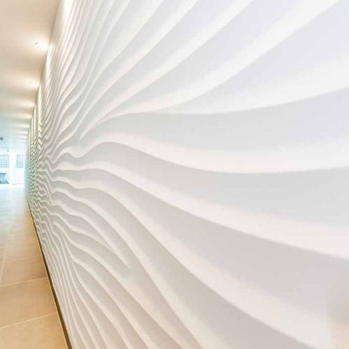 Pannello decorativo da parete - FLOW - Armourcoat USA - composito / in gesso / 3D
