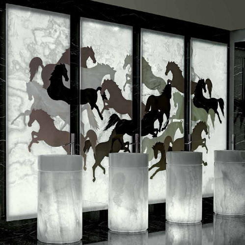 Pannello decorativo da parete - CAVALLI - MGM - retroilluminato / in marmo / levigato