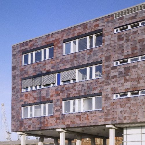 Rivestimento di facciata per facciata ventilata - TERRART®-MID - NBK Keramik - in pannelli / in terracotta / verticale