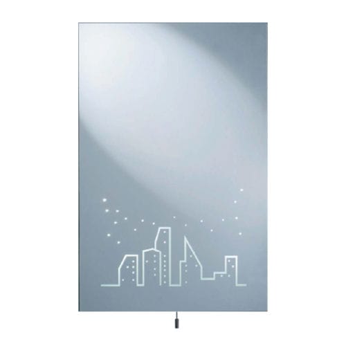 Specchio da bagno a muro - 6841-Y1-81CE - JUSTIME - contemporaneo / rettangolare / luminoso