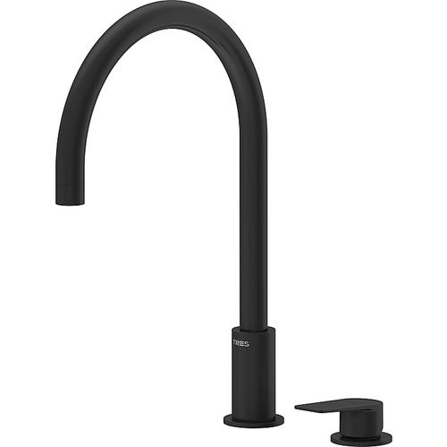 Miscelatore per lavabo - 21110501NM - TRES Grifería - da appoggio / in metallo cromato / da bagno