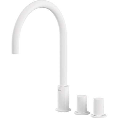 Miscelatore per lavabo - 06110501BM - TRES Grifería - da appoggio / in metallo cromato / da bagno