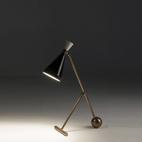 Lampada da tavolo - FLIPPER - Mantellassi 1926 - in ottone / in alluminio verniciato / contemporanea