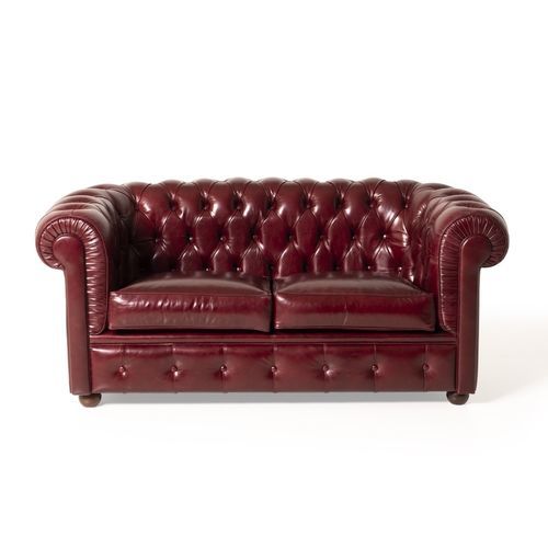Divano chesterfield - CHESTERFIELD - Mantellassi 1926 - in pelle / con braccioli / su misura