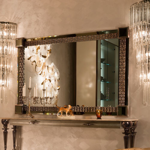 Specchio a muro - OLA  - Mantellassi 1926 - Art Deco / rettangolare / in bronzo