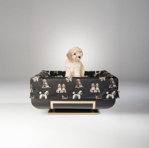Cesta per cane in pelle - ADONE - Mantellassi 1926 - in tessuto / in ottone