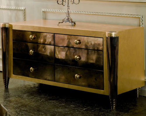 Cassettone classico - AMETISTA - Mantellassi 1926 - in ottone / su misura / 6 cassetti