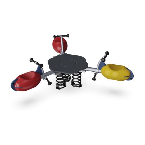 Gioco a molla in HDPE - ELE400021 - KOMPAN - in HPL / animale / 3 posti