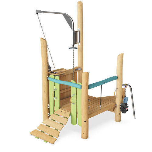 Struttura ludica per parco giochi - NRO530 - KOMPAN - in legno