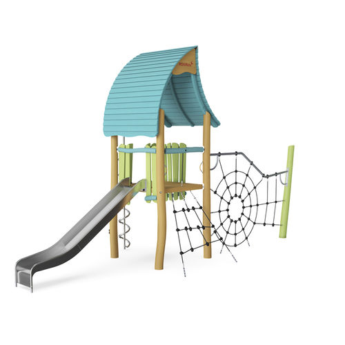 Struttura ludica per parco giochi - NRO1015 - KOMPAN - per edifici pubblici / per enti locali / in legno