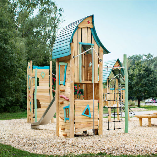 Struttura ludica per parco giochi - NRO1026 - KOMPAN - per edifici pubblici / per enti locali / in legno