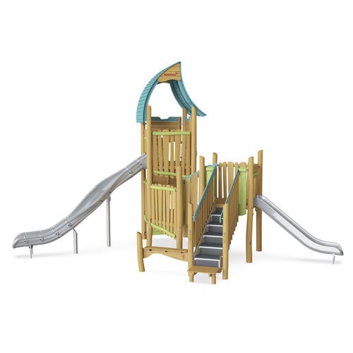 Struttura ludica per parco giochi - NRO2008 - KOMPAN - per edifici pubblici / per enti locali / in legno