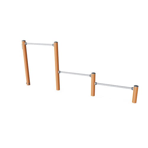Barra di trazione tripla - FSW209 - KOMPAN - in acciaio galvanizzato / da esterno / per percorso vita