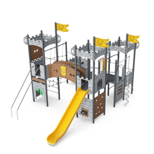 Struttura ludica per parco giochi - PCM212621 - KOMPAN - per asilo nido / per enti locali / in acciaio inossidabile