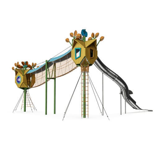 Struttura ludica per parco giochi - COR10470 - KOMPAN - in metallo / in HDPE / modulare