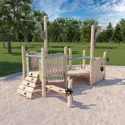 Struttura ludica per parco giochi - NRO532 - KOMPAN - in legno