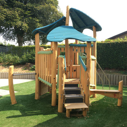 Struttura ludica per parco giochi - NRO1025 - KOMPAN - in robinia