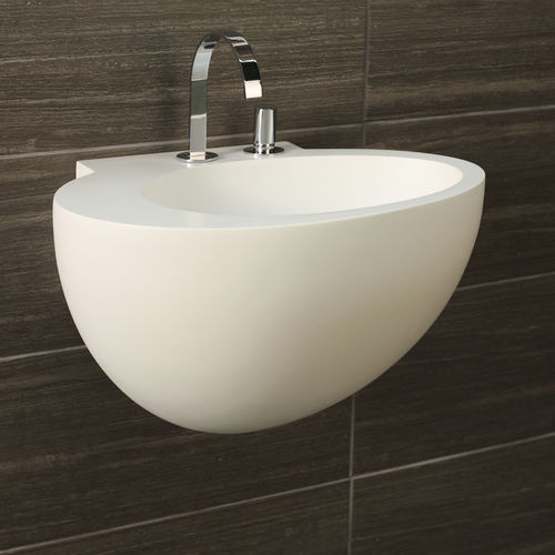 Lavabo sospeso - SUAVE # 6050 - Lacava - in Solid Surface / ovale / contemporaneo