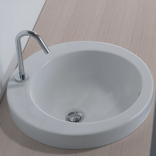 Lavabo da incasso - OPEN SPACE # SAP50 - Lacava - in porcellana / rotondo / contemporaneo