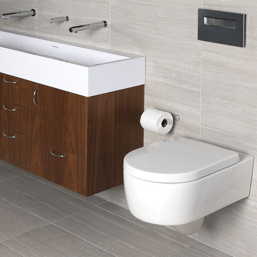 WC sospeso - GIULIA # 5051WC - Lacava - in porcellana / con cassetta ad incasso / moderno