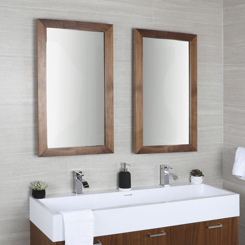 Specchio da bagno a muro - AQUAGRANDE # M03-19 - Lacava - contemporaneo / rettangolare / in metallo