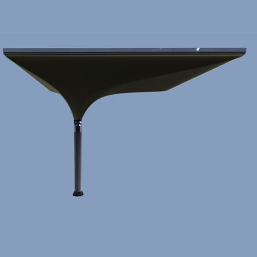 Tettoia per posto-auto contract - ASYMMETRIC  - MDT-TEX - solare / in acciaio / in tessuto spalmato PVC